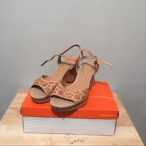 Tan colored Sandal Wedges